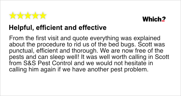 Which? Review for S&S Pest Control Ltd